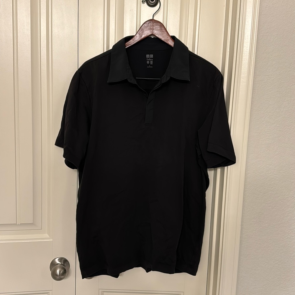 Uniqlo x Theory Polo Shirt Black Size Large